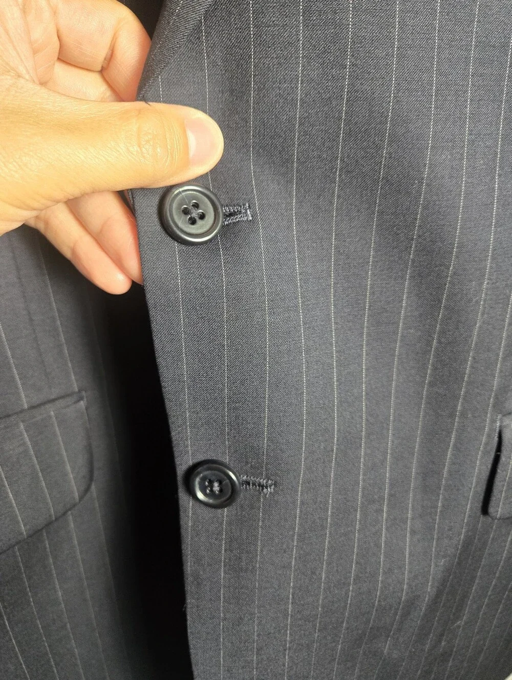 Lauren Ralph Lauren Dark Grey 100% Wool Suit Blazer Size 46S